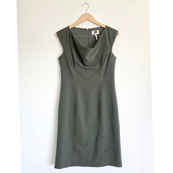 Laundry by Design Hunter Green Sheath Dress with Cowl Neckline, Office wear - Picture 1 of 11